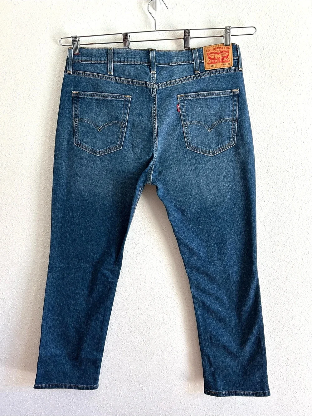 Levi's 511 Slim Jeans Men's Size 40x30 Blue Denim Stretch Classic